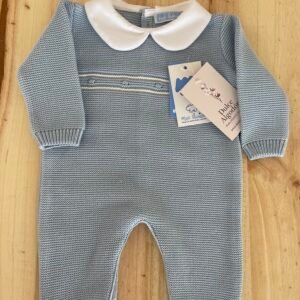 Pelele de punto algodón sin pies Azul brisa