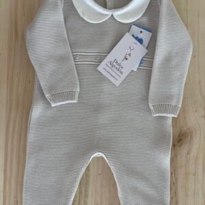 Pelele de punto algodón sin pies Blanco natural